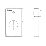 Диспенсер для гигиенических пакетов Merida Stella R GSA002.R, Anti Finger, металлический