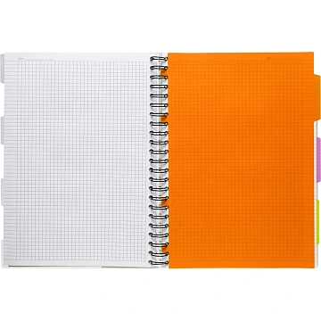 Бизнес-тетрадь 140л,кл,А4,SPIRAL BOOK Серый,евроспир,обл.пласт,раздел.84103