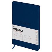 Ежедневник датированный 2025г., А5, 176л., мягкий переплет, кожзам, BG 'Vienna. Dark blue', темно-си