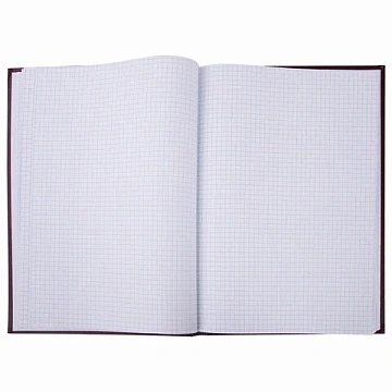 Книга учета 96 л., клетка, твердая, бумвинил, офсет, герб, А4 (200х290 мм), BRAUBERG, бордовая, 1302