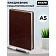 Ежедневник недатированный Attache Selection Gloss, А5,160л., корич,нат.кожа