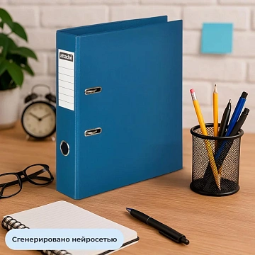 Папка-регистратор Attache 75мм, т.-синий, ПБП2,карм.кор