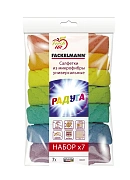 Салфетки универсальные Fackelmann Радуга из микрофибры 30 х 30см, 7шт