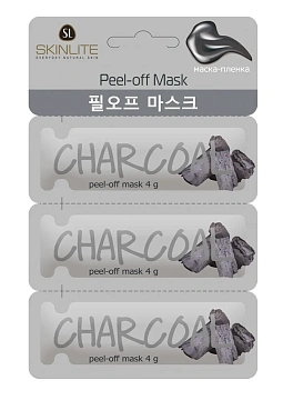 Маска-пленка Skinlite уголь, 4г x 3шт