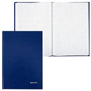 Книга учета 96 л., клетка, твердая, бумвинил, блок офсет, А4 200х290 мм, BRAUBERG, синяя, 130069