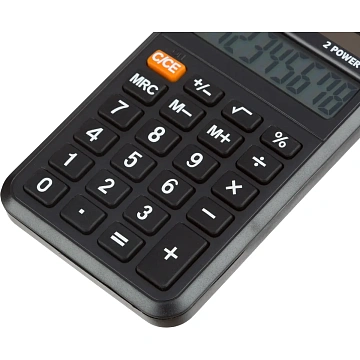 Калькулятор карманный Attache, AEP-100,8р,двойное питание, черн