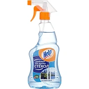 Средство для стекол и зеркал HELP с курком 500мл Свежий озон