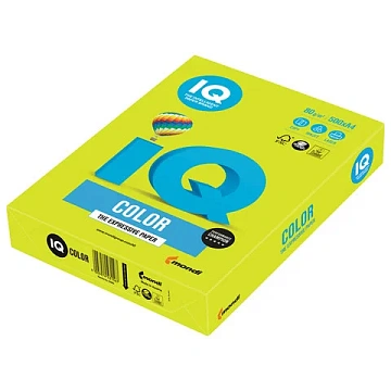 Бумага IQ 'Color neon' А4, 80г/м2, 500л. (зеленый неон)