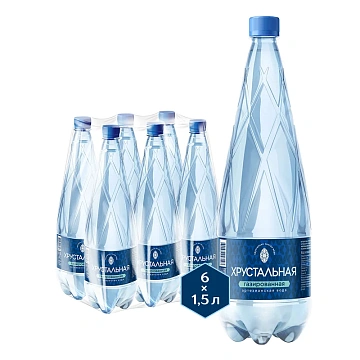 Вода Хрустальная газированная, 1.5л