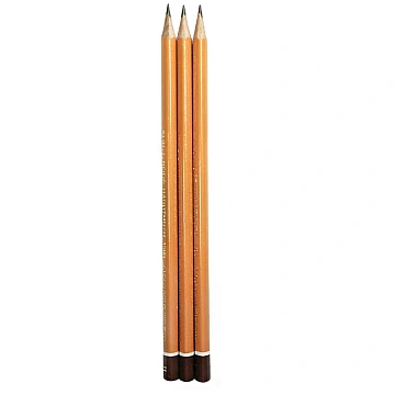 Набор карандашей ч/г Koh-I-Noor '1580' 3шт., H, HB, B, трехгранный, заточен., блистер, европодвес