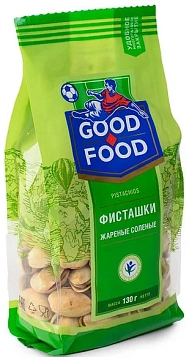 Фисташки Good Food жареные, без соли, 130г
