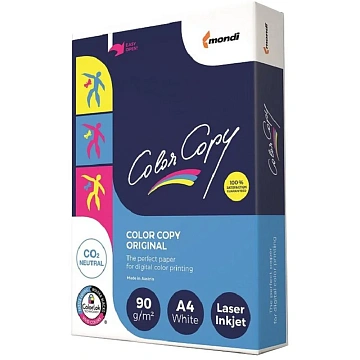 Бумага COLOR COPY, А4, 90 г/м2, 500 л., для полноцветной лазерной печати, А++, Австрия, 161% (CIE)