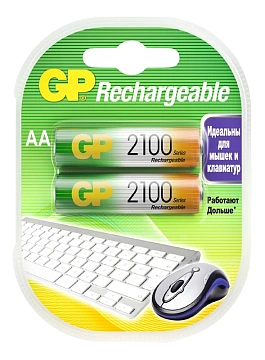 Комплект аккумуляторов GP AA 2100MAH, 2шт