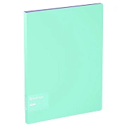 Папка с 30 вкладышами Berlingo 'Haze' А4, 17мм, 600мкм, с внутр. карманом, мятная, софт-тач