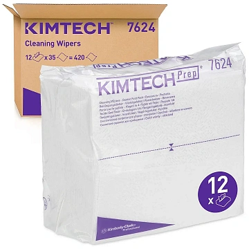 Протирочные салфетки Kimberly-Clark Kimtech Pure 7624, листовые, 35шт, 1 слой, белые