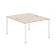 Стол 2-х местный XS6WST 1214 Бук Тиара/Белый 1200х1406х750 XTEN-S60