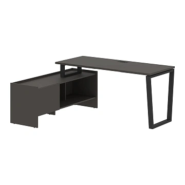 Стол с тумбой EVCT 17614 Мокко/Черный 1760х1400х750 EDIS