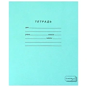 Тетрадь ЗЕЛЁНАЯ обложка 12 л., косая линия с полями, офсет, 'ПЗБМ', 19971