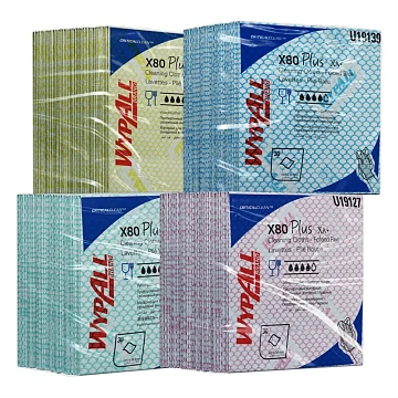 Протирочные салфетки Kimberly-Clark WypAll Х80 Plus 19139, листовые, 30шт, синие