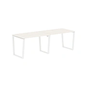 Стол 2-х местный EVWST 2380 Ясень Траун/Белый 2326х800х750 EDIS