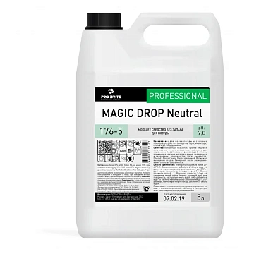 Средство для мытья посуды, 5 л, PRO-BRITE MAGIC DROP Neutral, без запаха, нейтральное, концентрат, 1