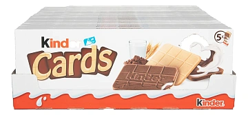 Вафли Kinder Cards, 128г