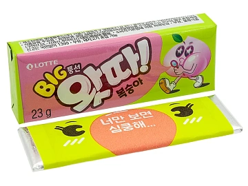 Жевательная резинка Lotte Whatta Peach, 23г