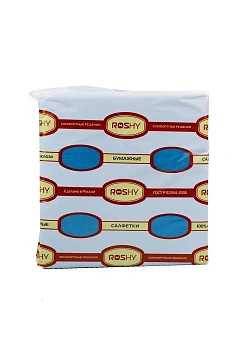 Салфетки сервировочные Roshy 33х33см, синие, 2 слоя, 200шт