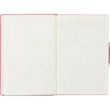 Ежедневник недатированный А5, Primavera красный, 136л. 3-536/02