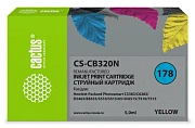 Картридж струйный Cactus CS-CB320N(CS-CB320) №178 желтый (5мл) для HP PS B8553/C5383/C6383/D5463/551