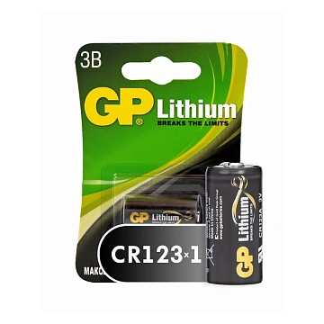 Батарейка GP Lithium CR123AE, литиевая 1 шт., блистер, 3В, CR123AE-2CR1