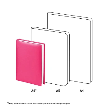 Ежедневник недатированный, А6, 160л., балакрон, OfficeSpace 'Ariane', фуксия