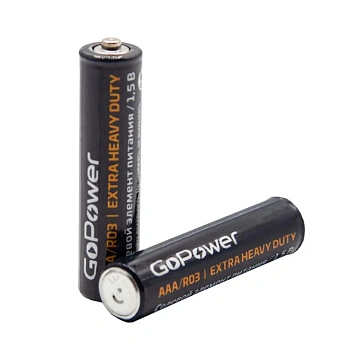 Батарейка GoPower R03 AAA 4шт/бл Heavy Duty 1.5V (4/48/576)
