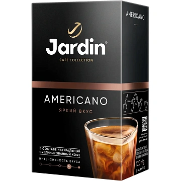 Кофе растворимый Jardin 'Americano', 3в1, порошкообразный, порционный, 8 пакетиков* 15г, картон