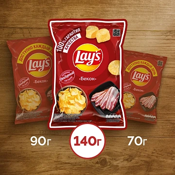Чипсы Lay's бекон, 140г