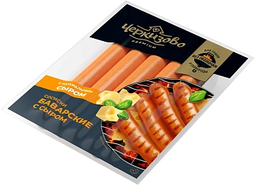 Сосиски Черкизово Баварские с сыром вареные, 300г