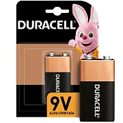 Батарейка DURACELL Basic ОРИГИНАЛ, 6LR61 (КРОНА), алкалиновая, 1 шт., 9 В, блистер