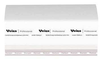 Бумажные полотенца Veiro Professional Premium KV306, листовые, белые, V укладка, 200шт, 2 слоя