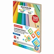 Бумага цветная 10 цветов BRAUBERG MULTICOLOR А4, 80 г/м2, 100 л. (10 цветов x 10 листов), 115350