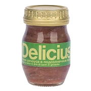 Филе анчоуса Delicius европейского в подсолнечном масле, 90г