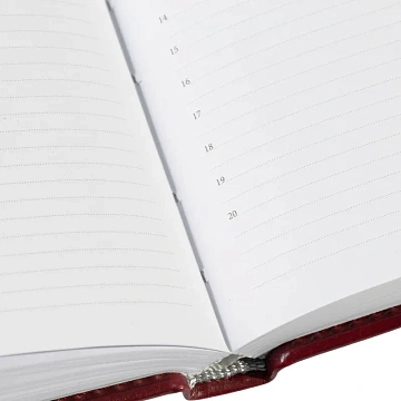 Ежедневник недатированный бордо, А6,100x150, 320стр, Agenda