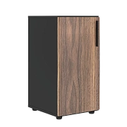 Шкаф низкий узкий VRLCS 40.1 Американский орех/Яшма черный 400х430х781 VELION VENEER