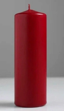 Свеча Metro Professional Столбовая бордо лакированная, 6.3 x 20см