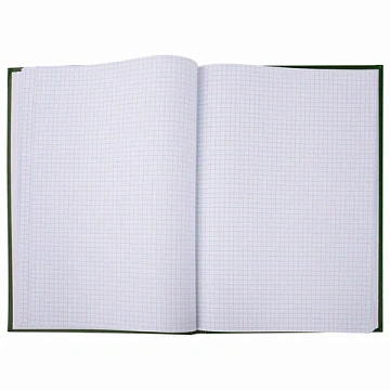 Книга учета 96 л., клетка, твердая, бумвинил, офсет, герб, А4 (200х290 мм), BRAUBERG, зеленая, 13027