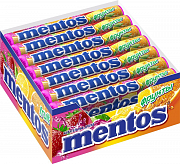 Жевательное драже MENTOS (Ментос) 'Фруктовый', 37 г, 253