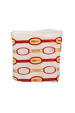 Салфетки сервировочные Roshy 33х33см, белые, 2 слоя, 200шт