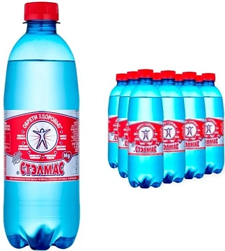 Вода минеральная Стэлмас Mg+ лечебная газ ПЭТ 0,5л