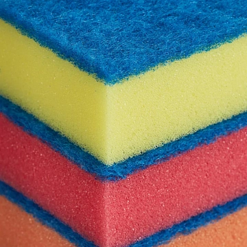 Губки для мытья посуды Luscan Макси 95х65х30мм 5 шт/уп