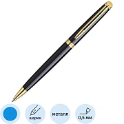 Ручка шариковая WATERMAN HEMISPHERE  черн лак с позол, лин сред чернила си