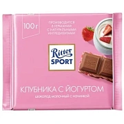 Шоколад Ritter Sport молочный клубника с йогуртом, 100г